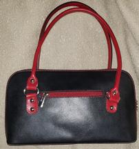 Leather Black with Red Accents Purse 202//216
